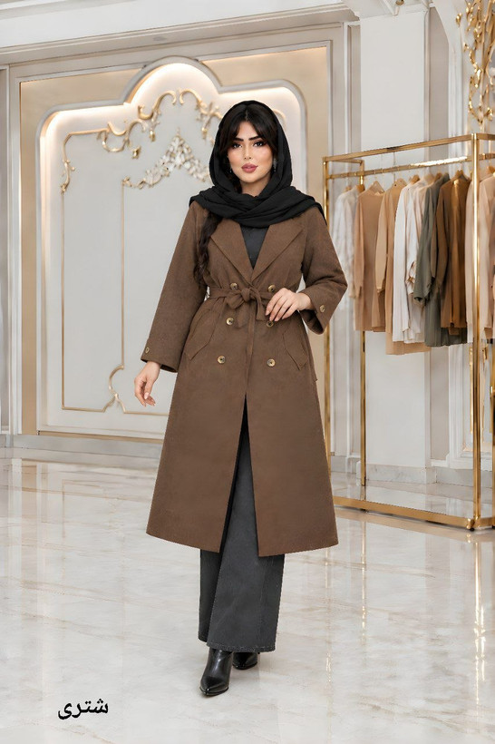 پالتو پاییزه مخمل کبریتی سلین