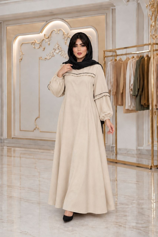 مانتو پیراهنی پاییزه بلند مخمل کبریتی ریز