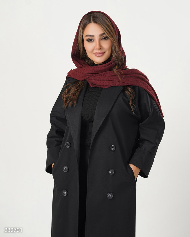 بارانی بلند کتان تی سی نوشاد