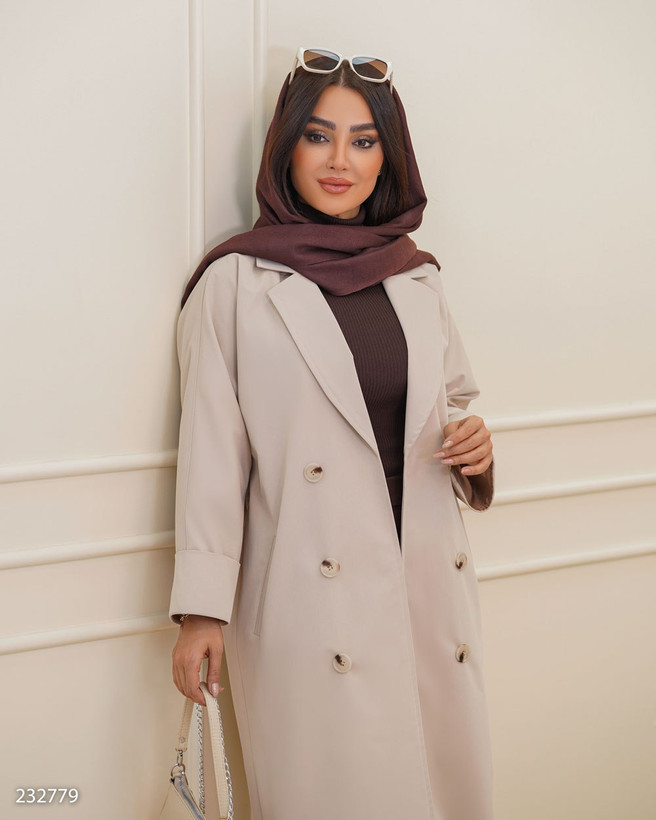 بارانی بلند کتان تی سی نوشاد